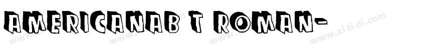 americanaB T Roman字体转换
